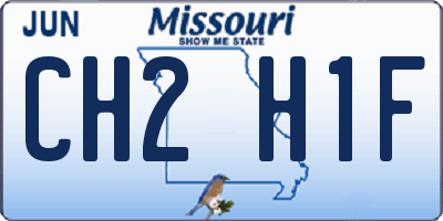 MO license plate CH2H1F