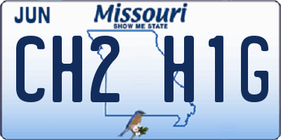 MO license plate CH2H1G