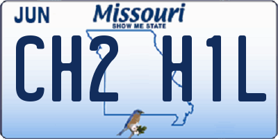 MO license plate CH2H1L
