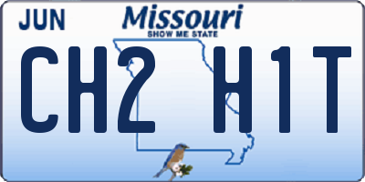MO license plate CH2H1T