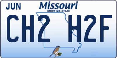 MO license plate CH2H2F