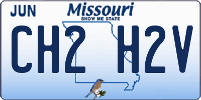 MO license plate CH2H2V