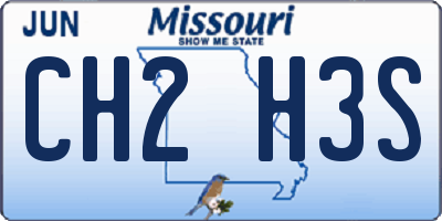 MO license plate CH2H3S