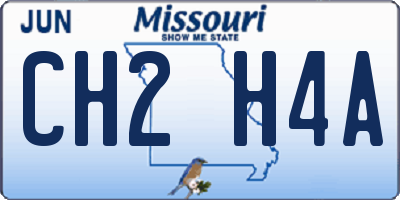 MO license plate CH2H4A