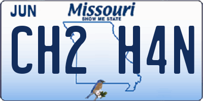 MO license plate CH2H4N
