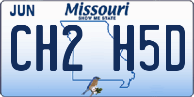 MO license plate CH2H5D
