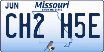 MO license plate CH2H5E