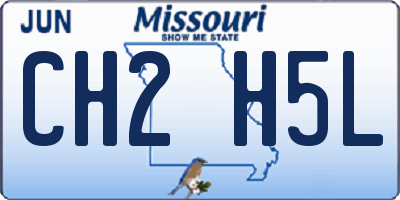 MO license plate CH2H5L