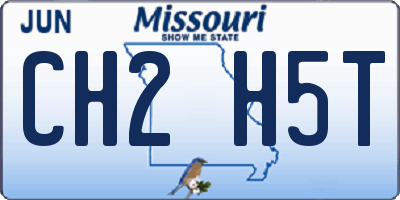 MO license plate CH2H5T