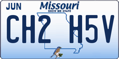 MO license plate CH2H5V