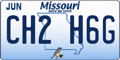 MO license plate CH2H6G