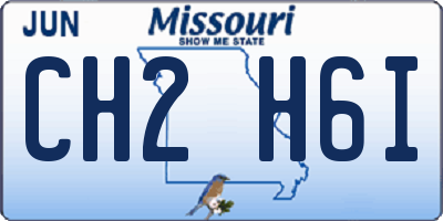 MO license plate CH2H6I