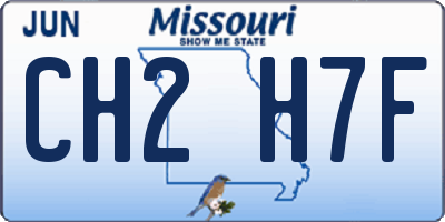 MO license plate CH2H7F
