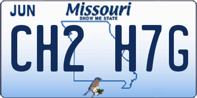 MO license plate CH2H7G