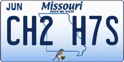 MO license plate CH2H7S