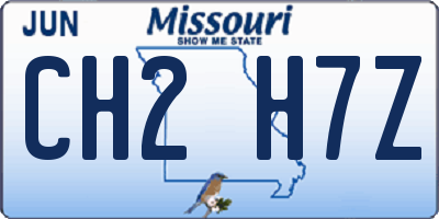 MO license plate CH2H7Z