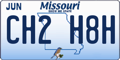 MO license plate CH2H8H