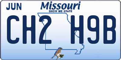 MO license plate CH2H9B