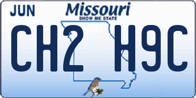 MO license plate CH2H9C