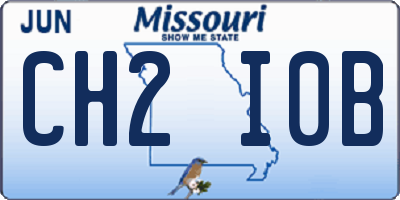 MO license plate CH2I0B