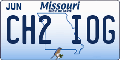 MO license plate CH2I0G