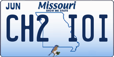 MO license plate CH2I0I