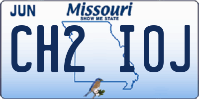 MO license plate CH2I0J