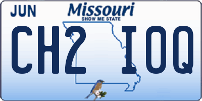 MO license plate CH2I0Q