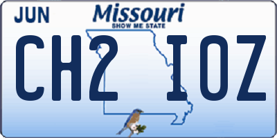 MO license plate CH2I0Z