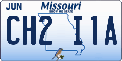 MO license plate CH2I1A