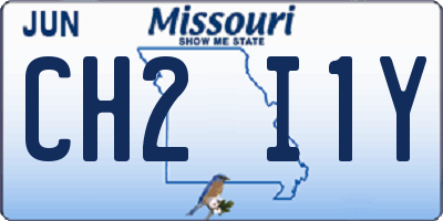 MO license plate CH2I1Y