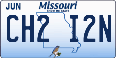 MO license plate CH2I2N