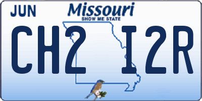 MO license plate CH2I2R