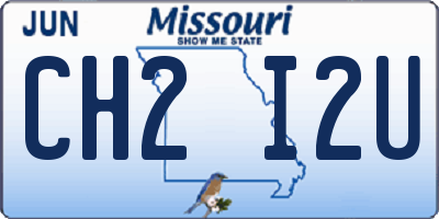 MO license plate CH2I2U