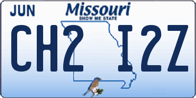 MO license plate CH2I2Z