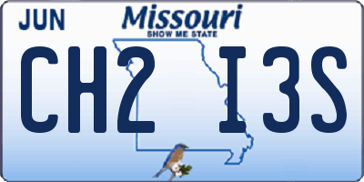 MO license plate CH2I3S