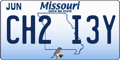 MO license plate CH2I3Y