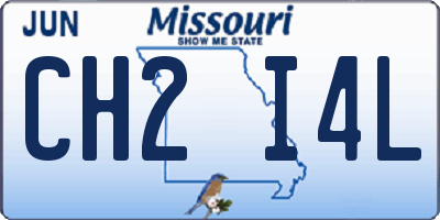 MO license plate CH2I4L