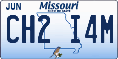 MO license plate CH2I4M