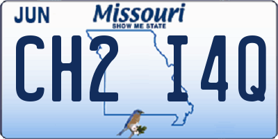 MO license plate CH2I4Q