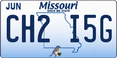 MO license plate CH2I5G