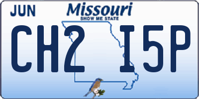 MO license plate CH2I5P