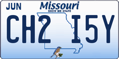 MO license plate CH2I5Y