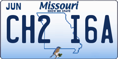 MO license plate CH2I6A