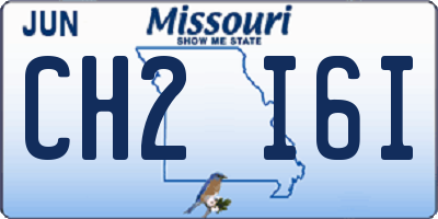 MO license plate CH2I6I