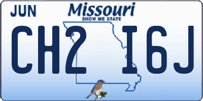 MO license plate CH2I6J