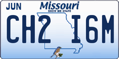 MO license plate CH2I6M
