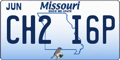 MO license plate CH2I6P