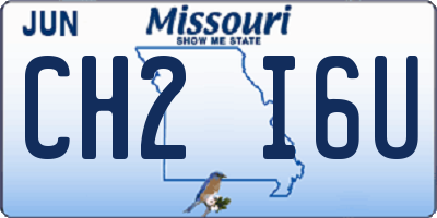 MO license plate CH2I6U