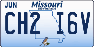 MO license plate CH2I6V